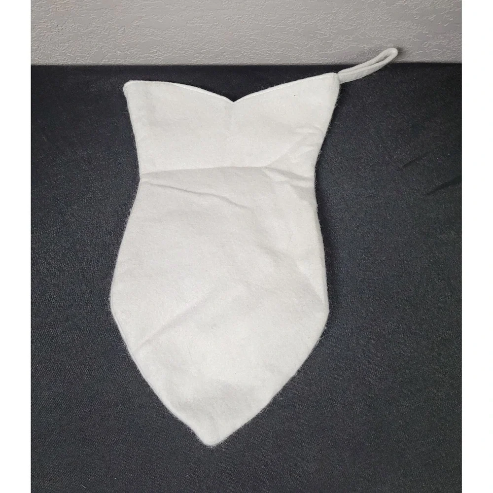 Fish Shaped Holiday Christmas Stocking with Cat/Kitten Face